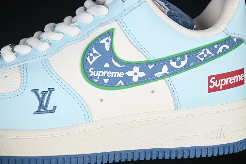 All categories Nk Air Force 1 Air Force series Nk Air Force 1 Low Air Force low-top Nike Air Force 1'07 Low LV joint white and blue Air Force 1 low-top casual sneakers YF9511-809